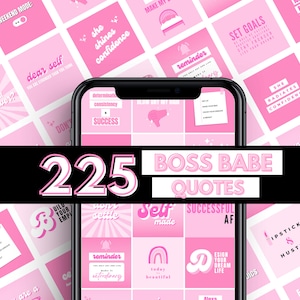 225 Girl Boss Instagram Quotes Templates - Coach Instagram Templates - Social Media Templates - Motivational Quotes - Affirmations