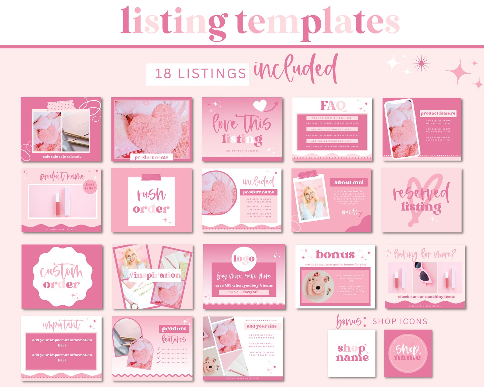 Etsy Shop Kit Etsy Shop Branding Kit Etsy Store Banner Etsy