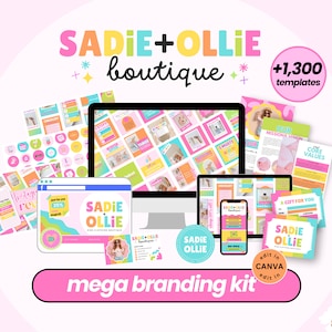 Canva Branding Kit - Kleurrijk logo-ontwerp - Branding Kit - Instagram-sjablonen - Canva Logo-sjabloon - Social Media Kit - Rollen - GG08
