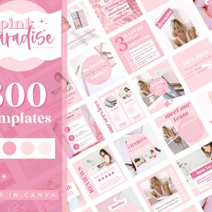 800 Coach Instagram Post Templates - Engagement Booster - Business - Pink - Quotes - Canva - Blogger - Social Media - Beauty - PP01