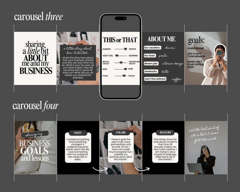 Carousel Instagram Templates: Social Media Manager Canva Layout (Digital Download image 4