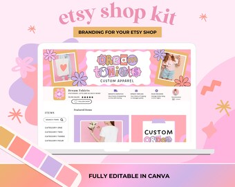 Etsy Shop Branding Kit: Banner & Listing Templates (Canva Editable)