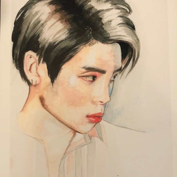 Jonghyun Watercolor Print