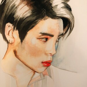 Jonghyun Watercolor Print - Etsy