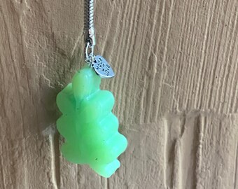 Neon green blacklight reactive Keychain Wand Athame