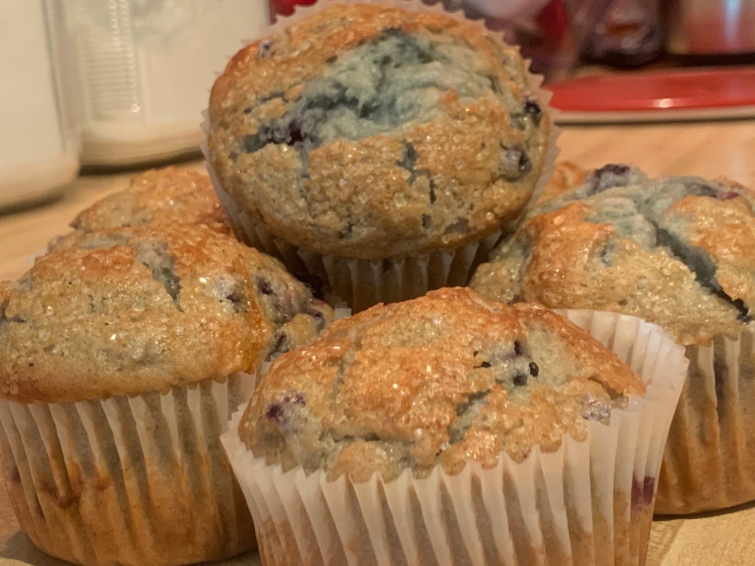Jumbo Blueberry Muffin Homemade Moist Blueberry Individually Wrapped