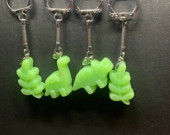 Neon green blacklight reactive Keychain Wand Athame