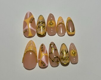 Waterman Press On Nails, handgemaakte Zodiac-nagelset