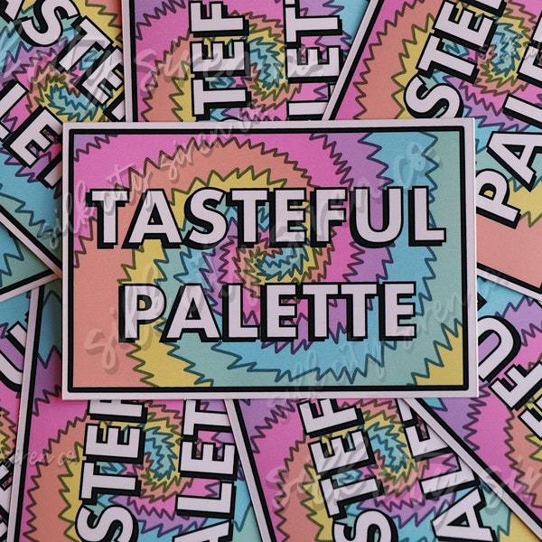 Time Crisis TASTEFUL PALETTE Pastel Rainbow Tie-Dye Matte Sticker