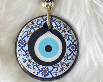 EVIL EYE Hanger/Glass Hanger/Turkish Style Wall Décor