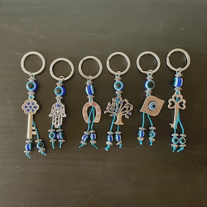 KEY CHAINS Evil Eye Protection and good luck/ Heart/ Love/ Inspirational/ Mandala