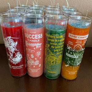 ENERGIZED AND ANOINTED Glass Candles Blessed and Consecrated / Bouji Kouran Santeria Velas Energizadas Voodoo Wicca Zodiac Cancer