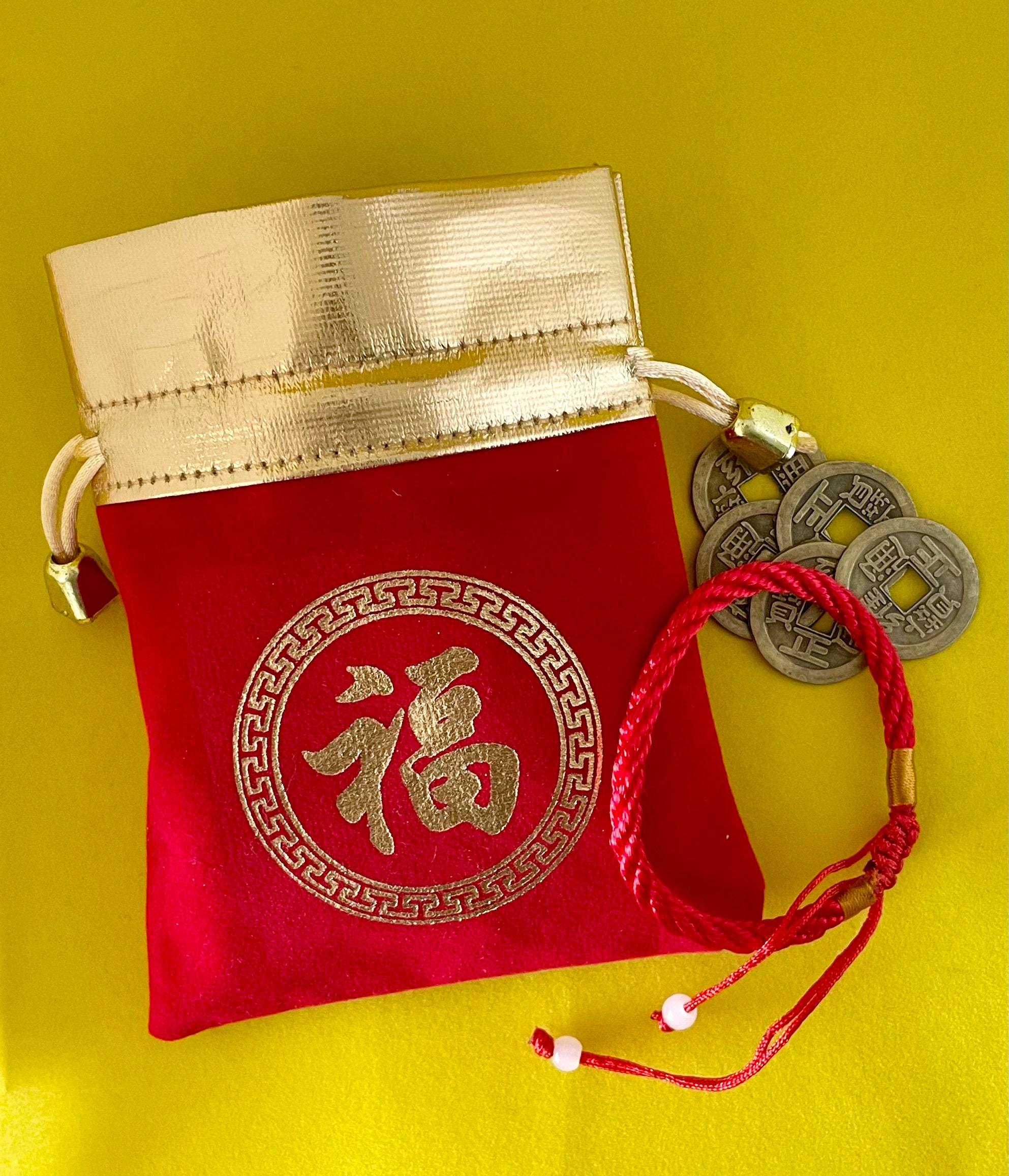 GOOD LUCK POUCH/Money Attracting Bag/ Feng Shui Wealth/ Etsy
