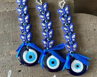 Feng Shui Good Luck Tassel: Evil Eye & Butterfly Charm
