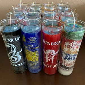 ENERGIZED AND ANOINTED Glass Candles Blessed and Consecrated / Bouji Kouran Santeria Velas Energizadas Voodoo Wicca image 4