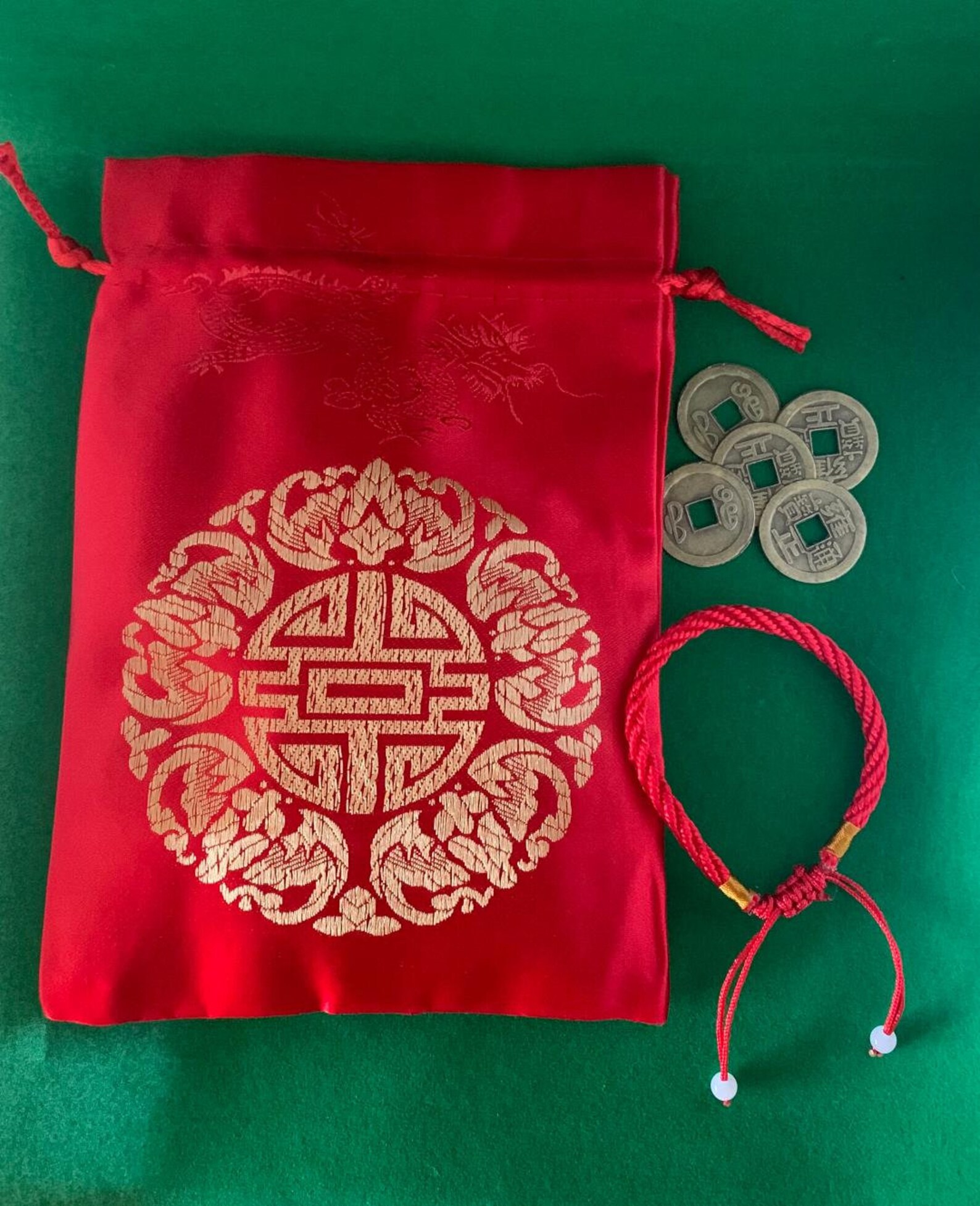 GOOD LUCK POUCH/Money Attracting Bag/ Feng Shui Wealth/ Etsy
