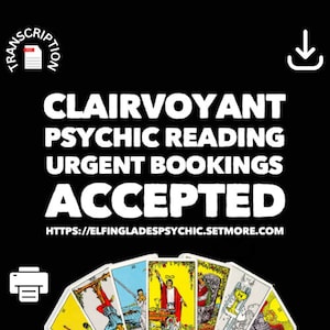 LOVE READING CLAIRVOYANT Text Chat via Digital Download + a Pdf Transcription Delivered By Email or Packaged + Sent via Post (small charge)
