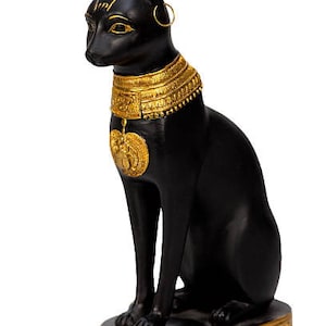 Chat Bastet - Moule pour statue de déesse égyptienne, fichier Bastet noir pour imprimante 3D, impression, modèle pour impression 3D Hiéroglyphes Ankh en argile