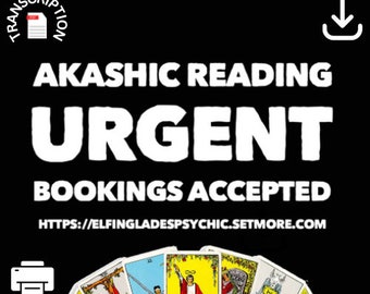 AKASHIC RECORDS READING Chat via Digital Download plus a Pdf Transcription Delivered By Email or Packaged + Sent via Post (small charge)