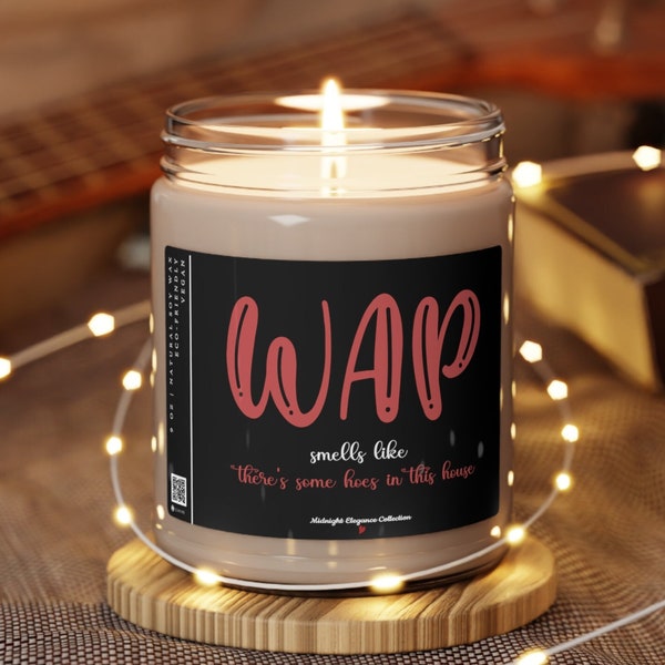 WAP Smells like there's some hoes in this house Cardi B Gifts Funny for Her Gifts for Him Funny candles Gag Candle Gift for friend gag gifts