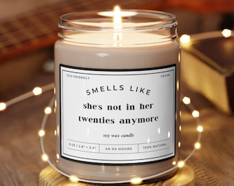Personalized 20th Birthday Soy Candle, Funny Gift for Her