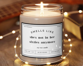 Personalized 60th Birthday Gift Funny Candle sixtieth Birthday Gift for Her Sixties Era Custom Dirty Sixty Years Old Birthday Idea