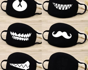 Funny Face Mask Etsy