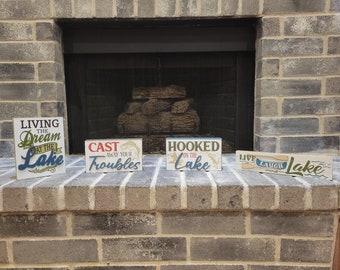 Decorative Lake Signs. Great for fishing cabins,  Vacation Rentals and Air Bnb