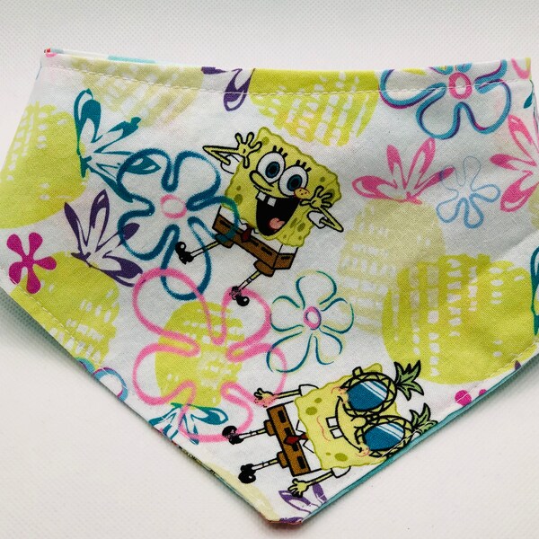 Spongebob Squarepants Reversible Snap-On Dog Bandana