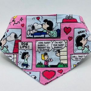 Valentine’s Day Snoopy Snap-On Dog Bandana