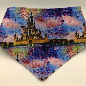 Happiest Place on Earth - Disney World Reversible Snap-On Dog Bandana