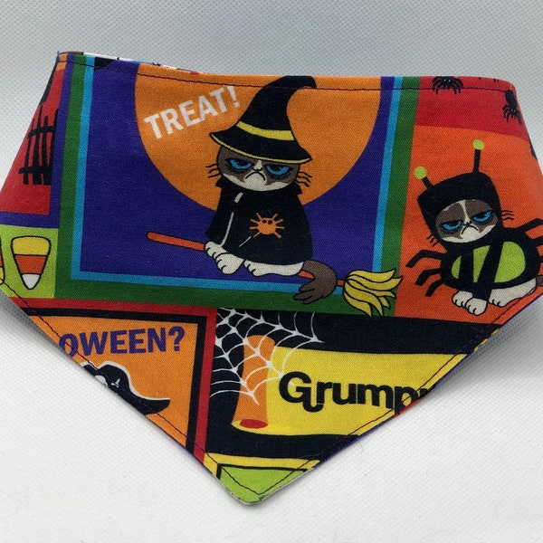 Have a Grumpy Halloween Reversible Snap-On Dog Bandana