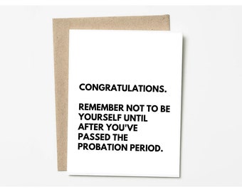 New Job Card | Congratulations New Job Card | Funny New Job Cards | Congratulations Card | New Job Card For Him | Card For Best Friend |