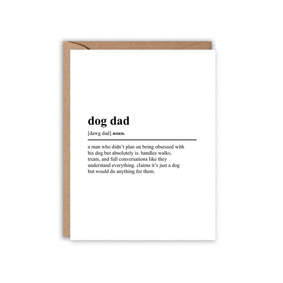 Dog Dad Card Printable - Funny Dog Lover Gift - Pet Owner Card - Dog ...