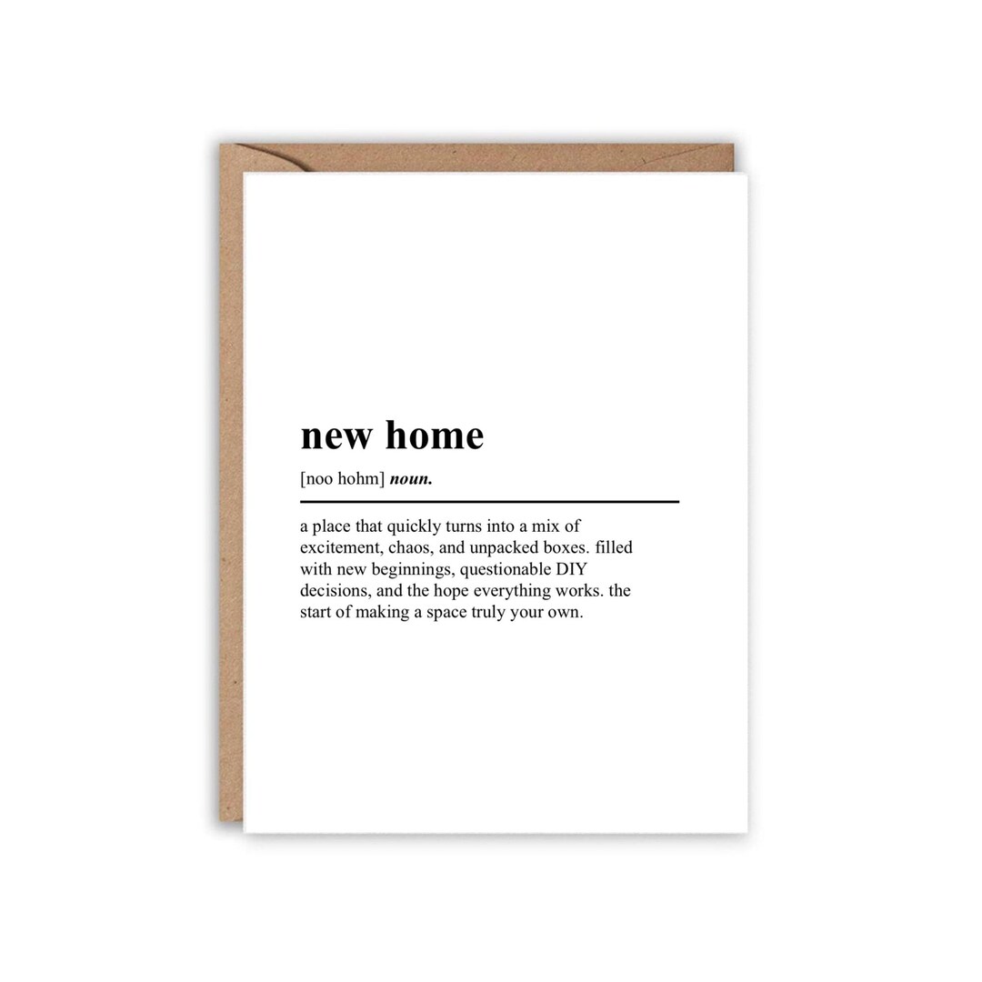 New Home Card Printable - Housewarming Card - New House Gift - Moving ...