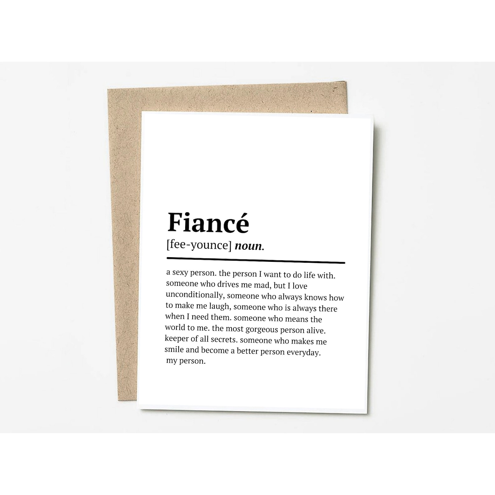 Gift - Funny Birthday Card For A Fiancé Or Fiancée - Denmark - View #4