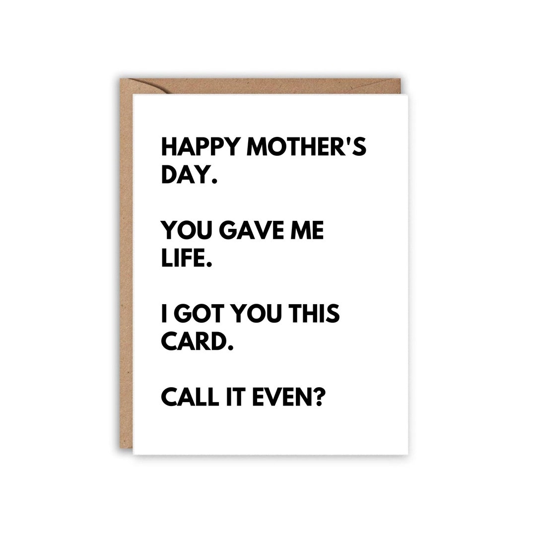 Funny Mothers Day Card Happy Mothers Day Card Card For Mum Mothers Day Cards Witty Mothers Day 