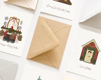 Cosy Christmas Card Pack | Pack of 8 cards