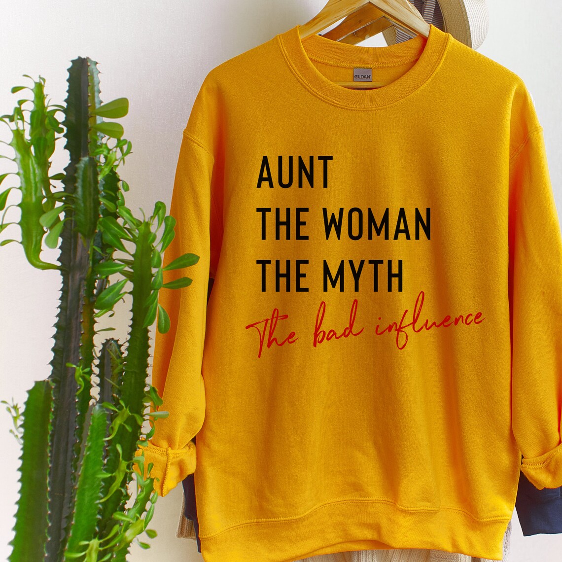 Cute Aunt T-Shirt For Women - Light Green Short Sleeve Tee, Funny Auntie Gift, Casual Cotton Blend Top - View #13