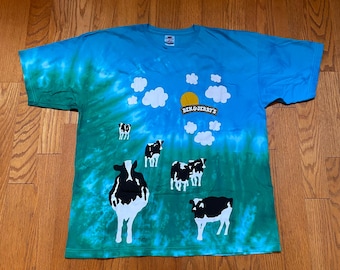 Vintage Ben and Jerry’s Euphoria By Wood Jackson Tie Dye tee shirt size XXL