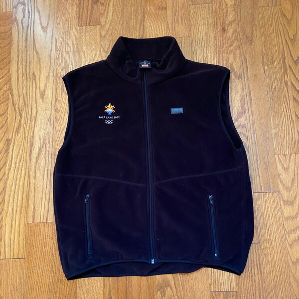 Marker men’s salt lake 2002 Olympics black fleece vest