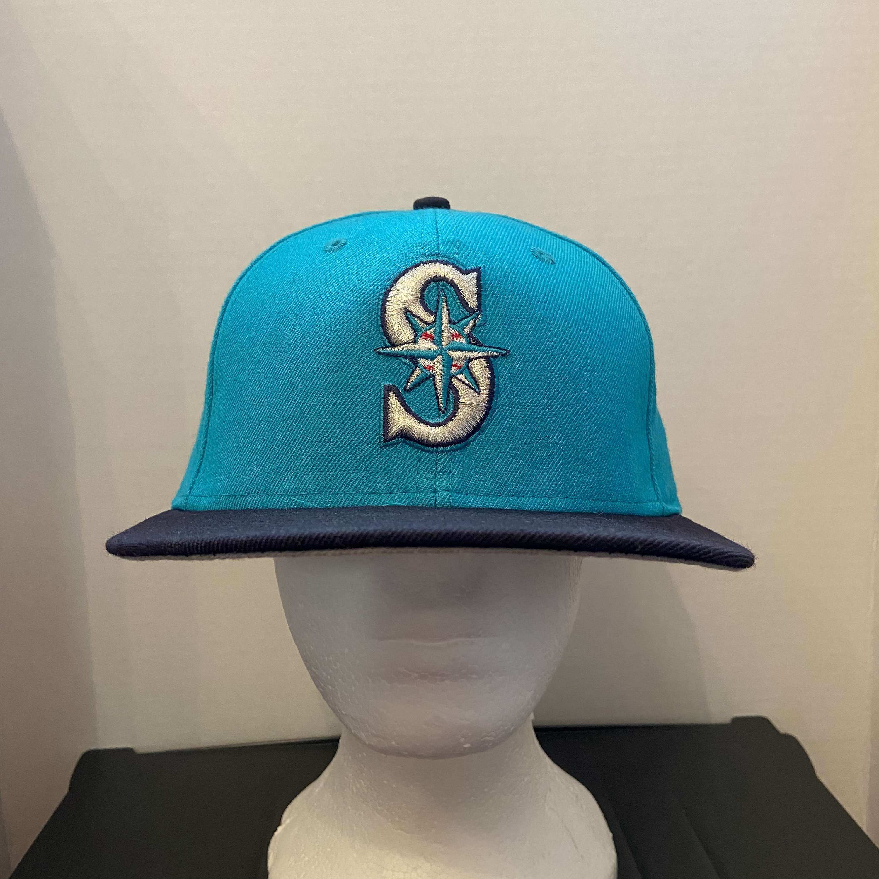 Vintage Seattle Mariners New Era Fitted Hat Size 71/2 