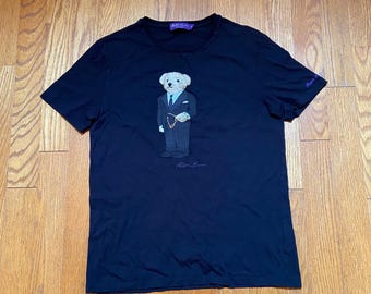Ralph Lauren Tux Bear Purple Label tee shirt size M