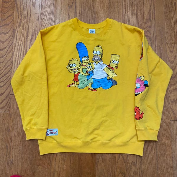 The Simpsons geborduurd sweatshirt met ronde hals, maat M