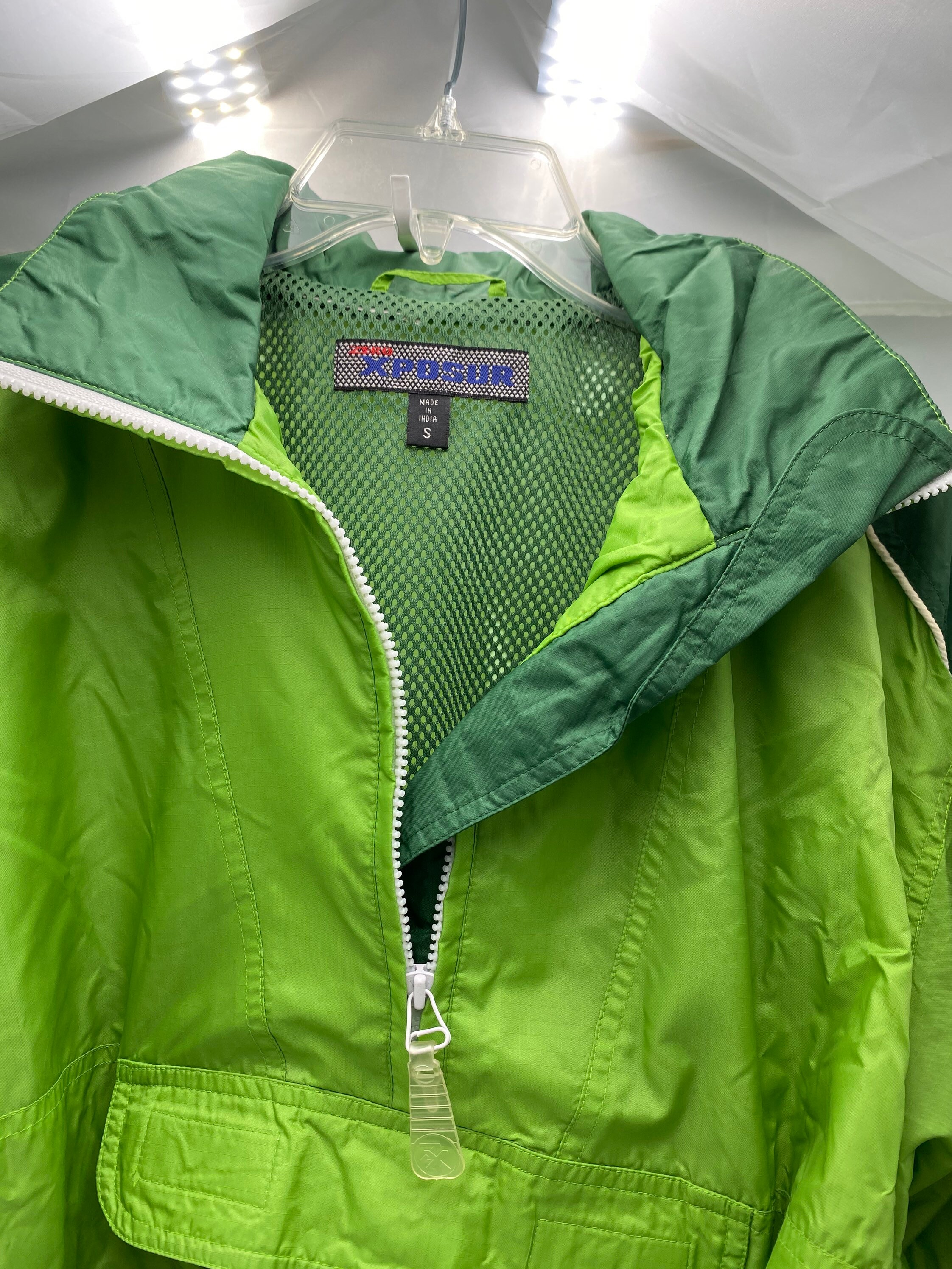 Like new Zero Exposure Green Windbreaker Jacket size small | Etsy