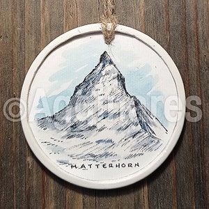 Matterhorn / Zermatt / Switzerland / Swiss / Travel ornament / Europe / Wall ornament / Christmas ornament / Handmade / Travel gift