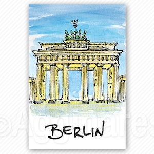 Reise Kühlschrankmagnet / Berlin / Deutschland / Europa / Kühlschrankmagnet / Handgefertigtes Souvenir / Reisegeschenk