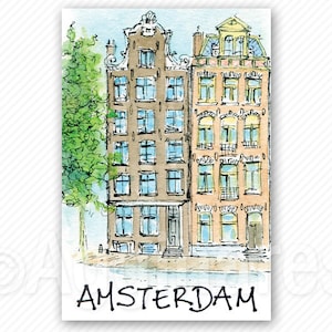 Kühlschrankmagnet / Amsterdam Niederlande / Europa / Kühlschrankmagnet / Handgefertigtes Souvenir / Reisegeschenk
