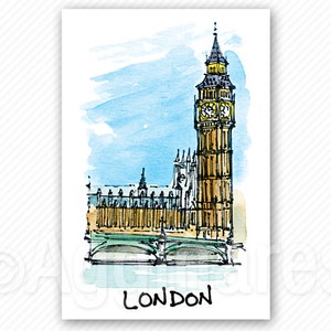 Travel fridge magnet / London UK / Britain / Europe / refrigerator magnet / Handmade souvenir / Travel gift