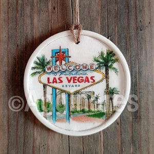 Las Vegas / USA / America / Travel ornament / Wall ornament / Christmas ornament / Handmade / Travel gift